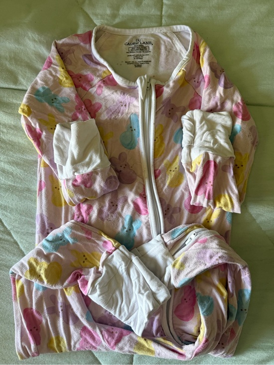 Caden Lane Other - Caden Lane Pastel Multi Bear Print Zip Pajama - Pink, Yellow, Blue, Purple